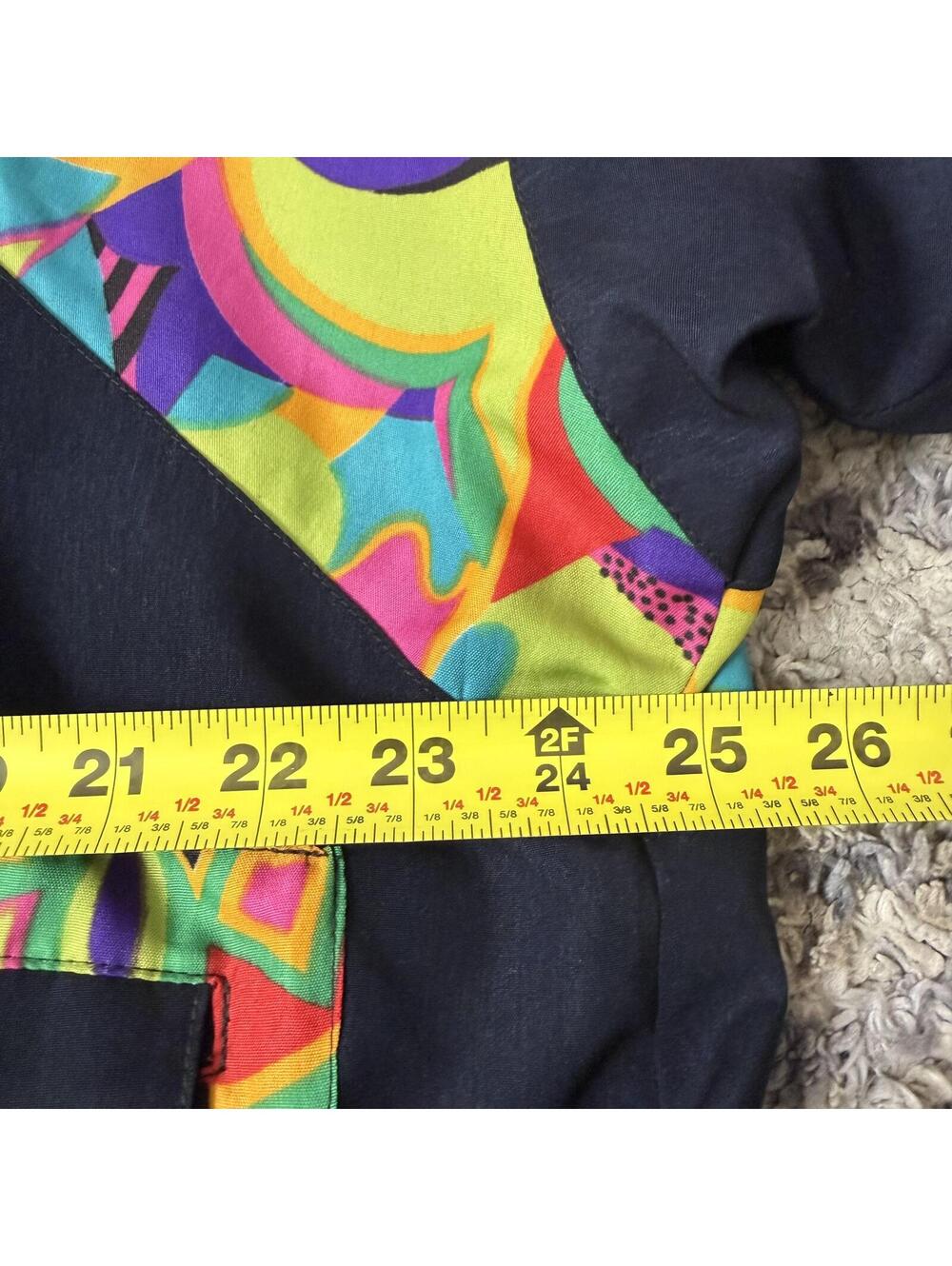 Vintage Colorblock Abstract Windbreaker Jacket L 90s Festiva - Picture 5 of 6